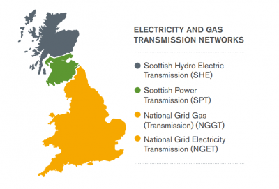 Map of electricity and gas transmission network - march 2018 - Ofgem
