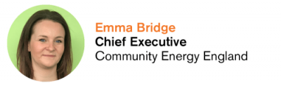 Emma Bridge, Chief Executive at Community Energy England