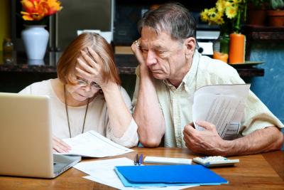 People reading a bill